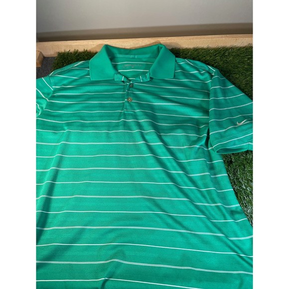 Nike Mens Golf Polo Size Medium Green - Picture 1 of 5